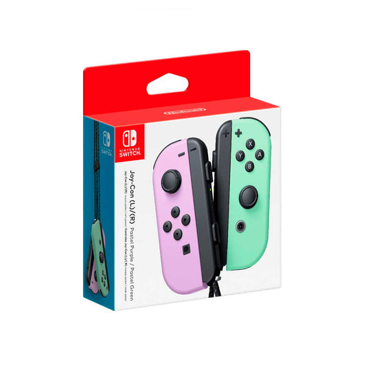 Controles Joy Con L R Morado y Verde Pastel