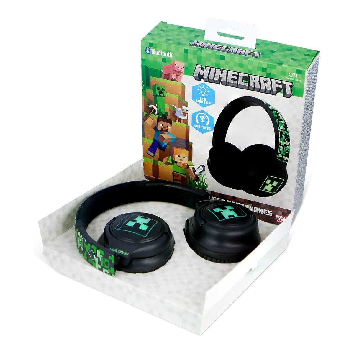 Audífonos Inalámbricos Minecraft Con Luz Otl