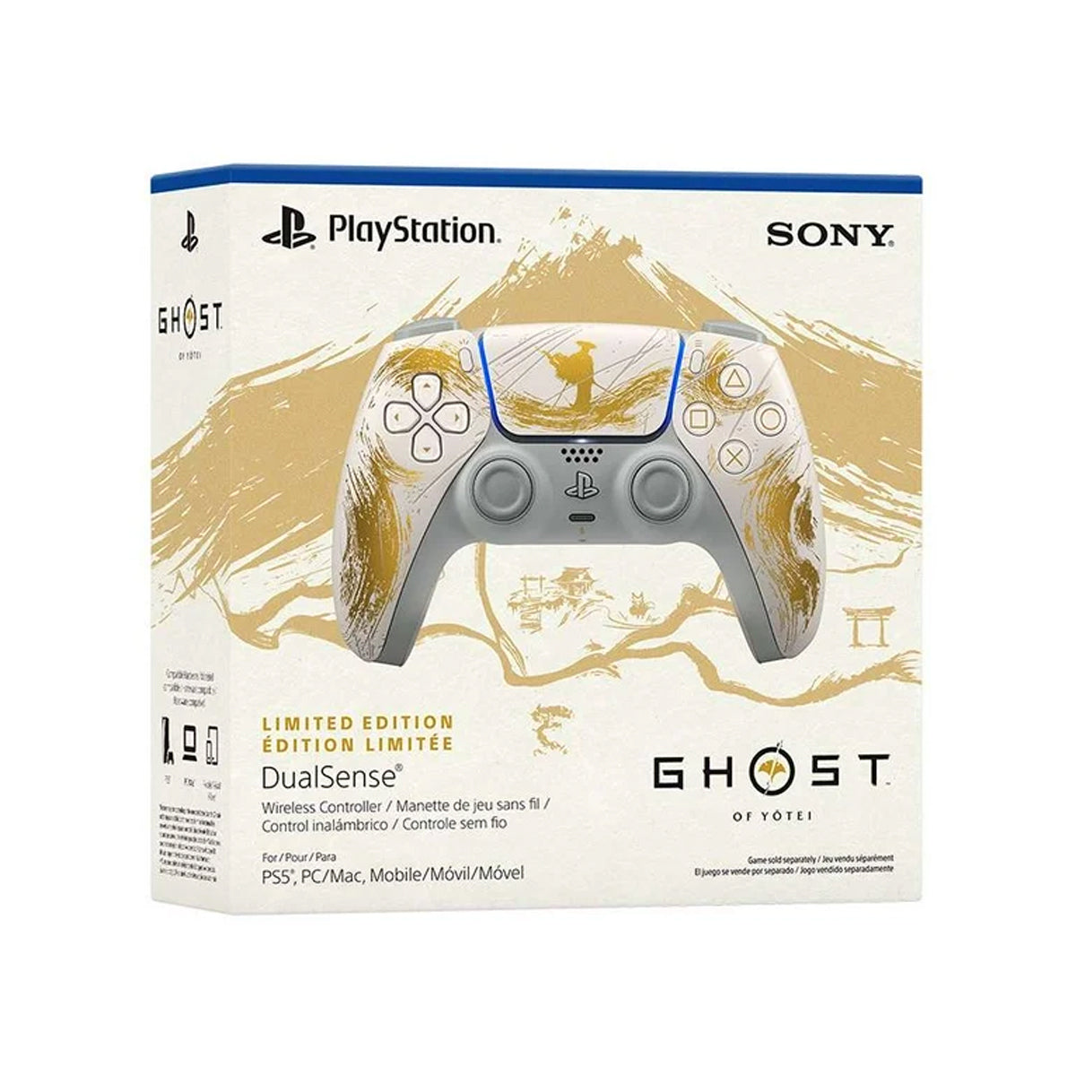 Controlador Inalámbrico Dualsense Ghost Of Yotei Ps5 Gold De Edición Limitada