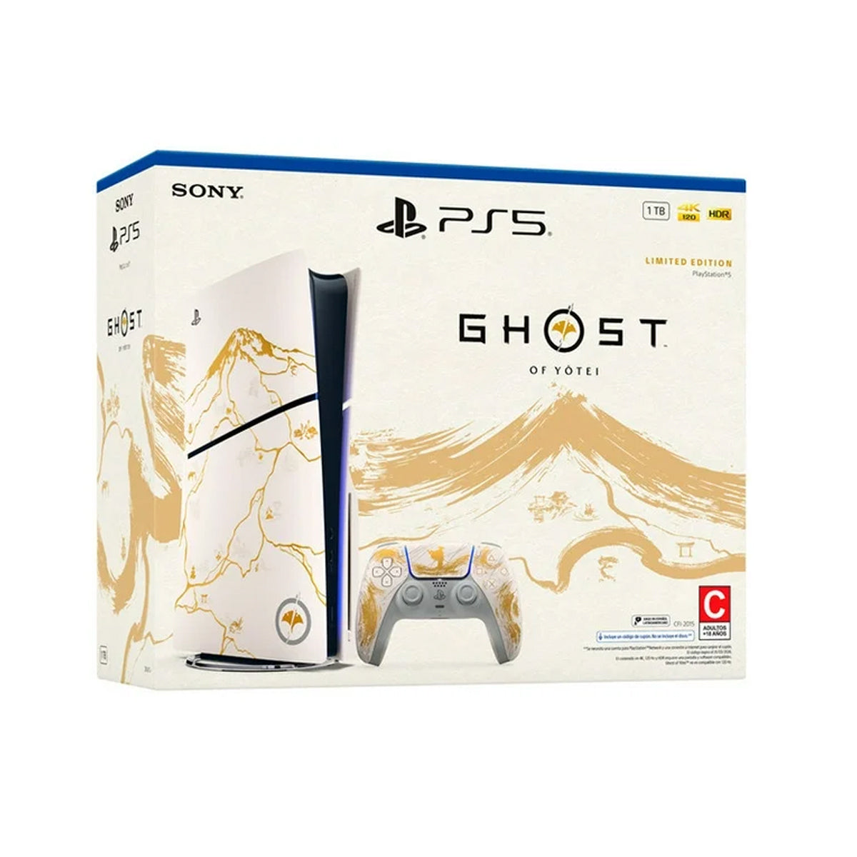 Consola Playstation 5 Edición Limitada Oro De Ghost Of Yotei Oro/blanco