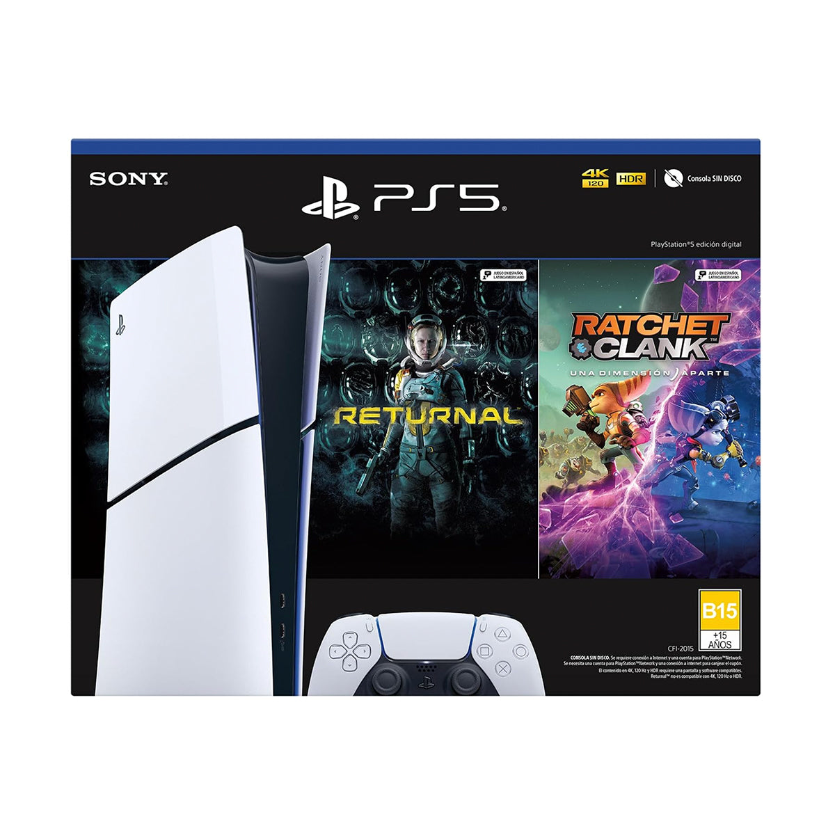 Consola Playstation 5 Slim Digital 1 TB Bundle Con 2 Juegos Digitales