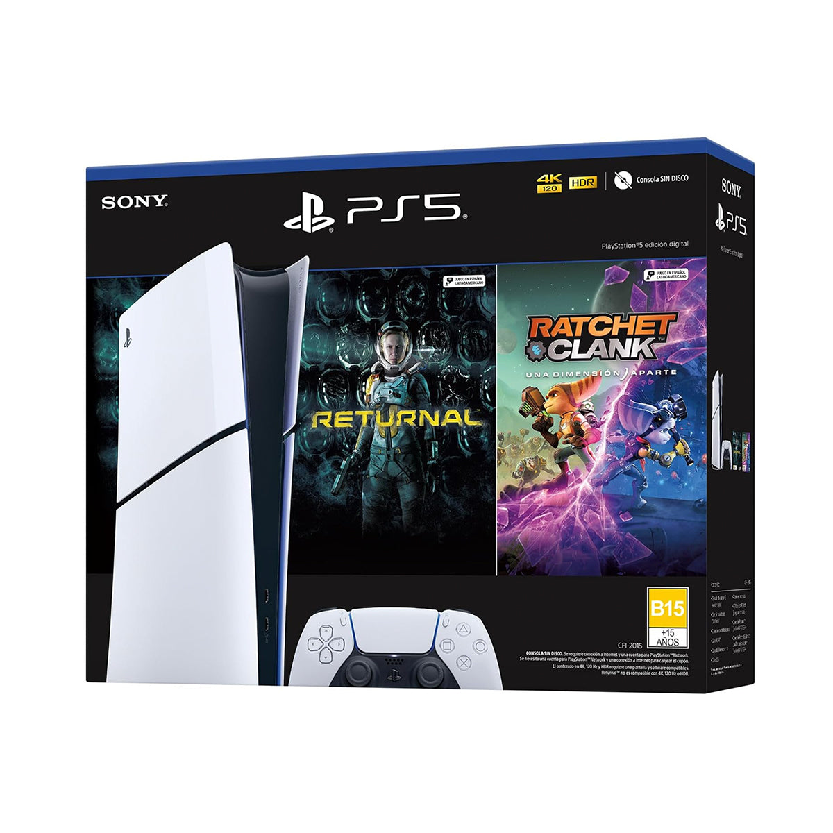 Consola Playstation 5 Slim Digital 1 TB Bundle Con 2 Juegos Digitales
