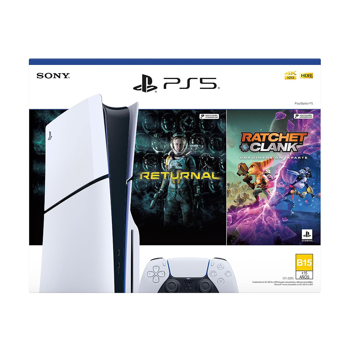 Consola Playstation 5 Slim Standard 1TB Bundle Con 2 Juegos Físicos